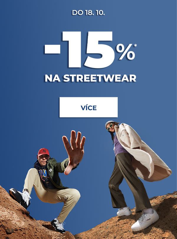 Stáhněte si obrázek a získejte streetwear se slevou 15 % nebo až 25 % s kuponem v aplikaci.