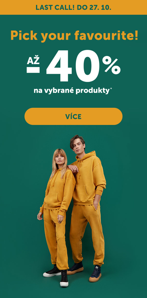 Pick your favorite! Udělejte podzimní nákupy se slevami až 40 %>>